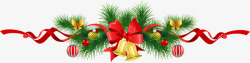 挂马礼物球的圣诞树圣诞树装饰高清图片