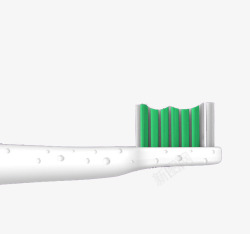 牙刷头绿色牙刷刷头高清图片