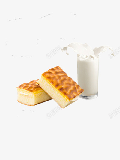 虎皮蛋糕加牛奶png免抠素材_新图网 https://ixintu.com 产品实物 健康 夹心面包 奶油 早餐 牛奶 营养 蛋糕 面包 食物免费