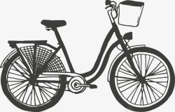 黑白的自行车手绘黑白自行车高清图片