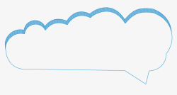 手绘简约线条云彩素材