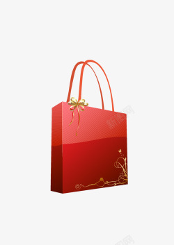 大红袋子大红色豪华礼物袋子矢量图高清图片