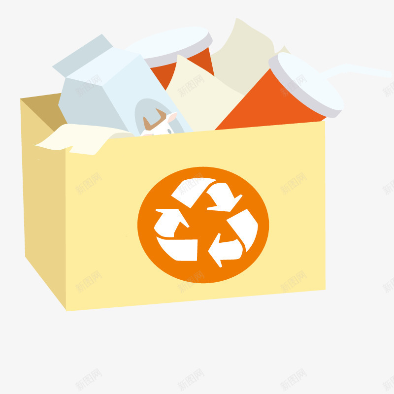 废物垃圾箱png免抠素材_新图网 https://ixintu.com 回收 形状 循环 收购 箱子