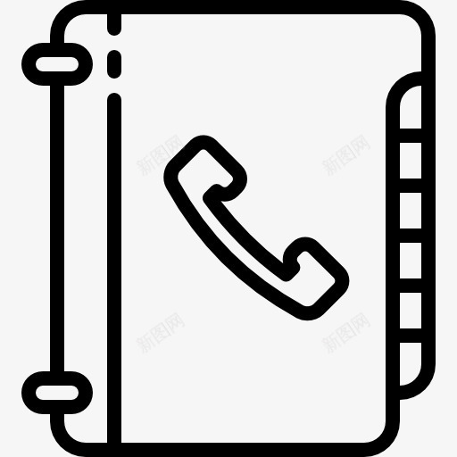电话簿图标png_新图网 https://ixintu.com 手机号码 电话 笔记本 议程