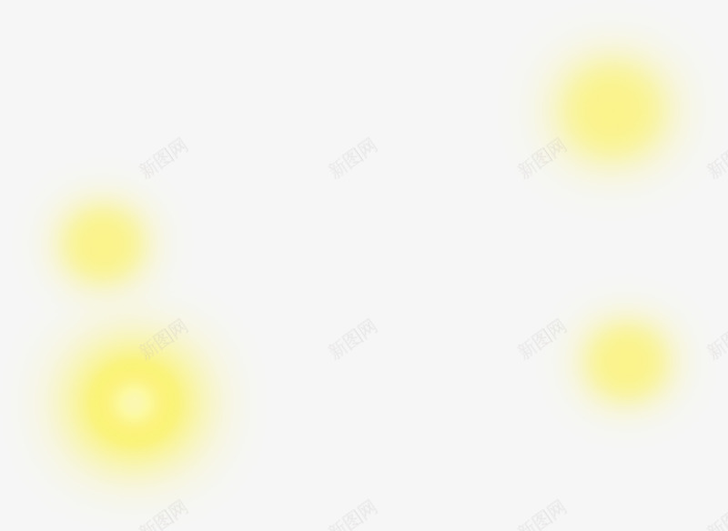 黄色模糊星光装饰png免抠素材_新图网 https://ixintu.com 星光 模糊 装饰 黄色