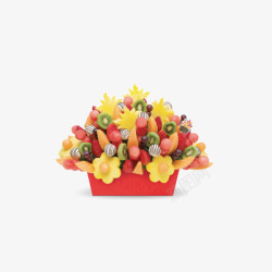 新鲜花束爱蒂宝臻享夏威夷水果花束新鲜制高清图片