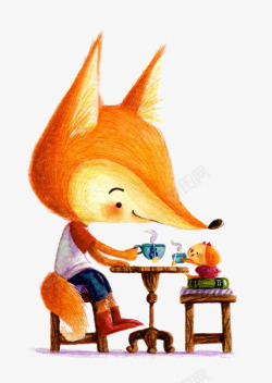 创意狐狸插画素材