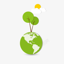 绿色环保地球矢量图素材