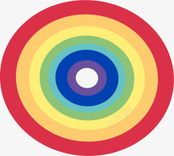 圆圈彩虹矢量图素材