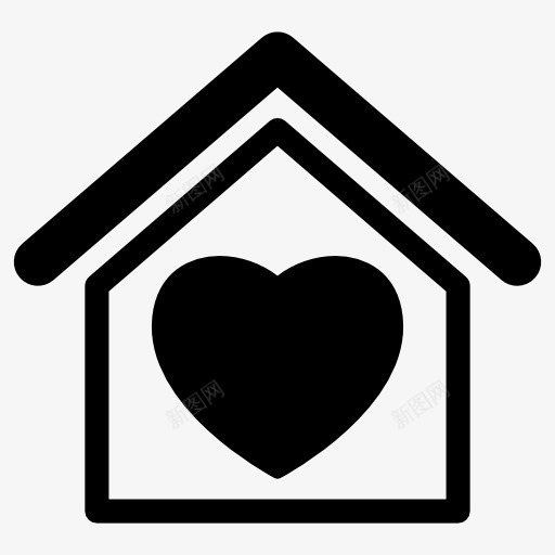 梦想中的房子图标png_新图网 https://ixintu.com 可爱 建筑家 心脏的形状 爱家 真实的状态