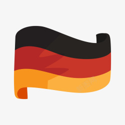 彩色圆弧德国国旗元素矢量图素材