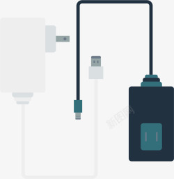 苹果8plusiPhone大功率充电器矢量图高清图片