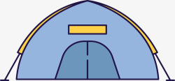扎营对称蓝色扎营帐篷高清图片