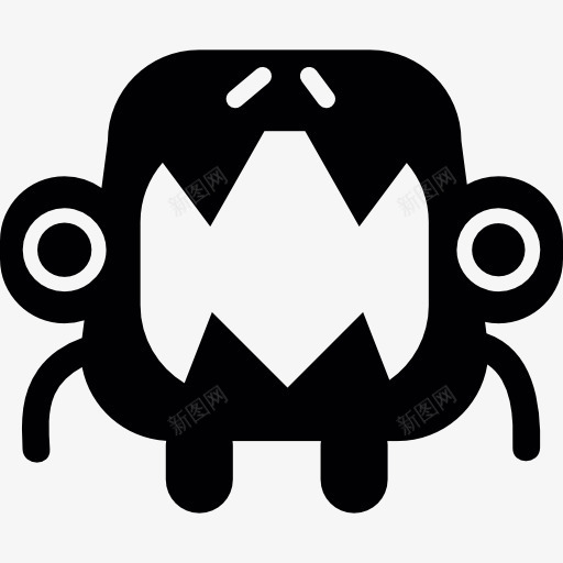 怪物和大嘴巴图标png_新图网 https://ixintu.com 形状 怪物 恐怖的嘴 恐怖的怪物