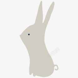 插画简单手绘小元素兔子素材
