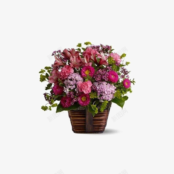 新鲜花朵png免抠素材_新图网 https://ixintu.com 创意 彩色花朵 彩色鲜花 盆景 盆栽 粉色花朵 花朵装饰