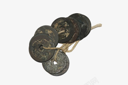 中国风古钱币手绘铜钱高清图片