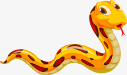 红色蛇卡通黄色蛇高清图片