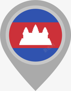 地图logo圆形定位卡通柬埔寨图标高清图片