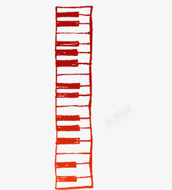 红色键盘素材