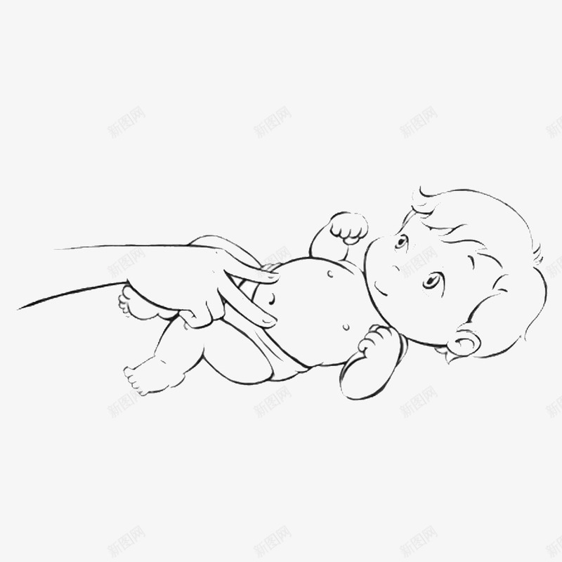 手绘素描婴儿模特图案png免抠素材_新图网 https://ixintu.com 图案 婴儿 婴儿模特 手绘风格 模特 素描 装饰图案