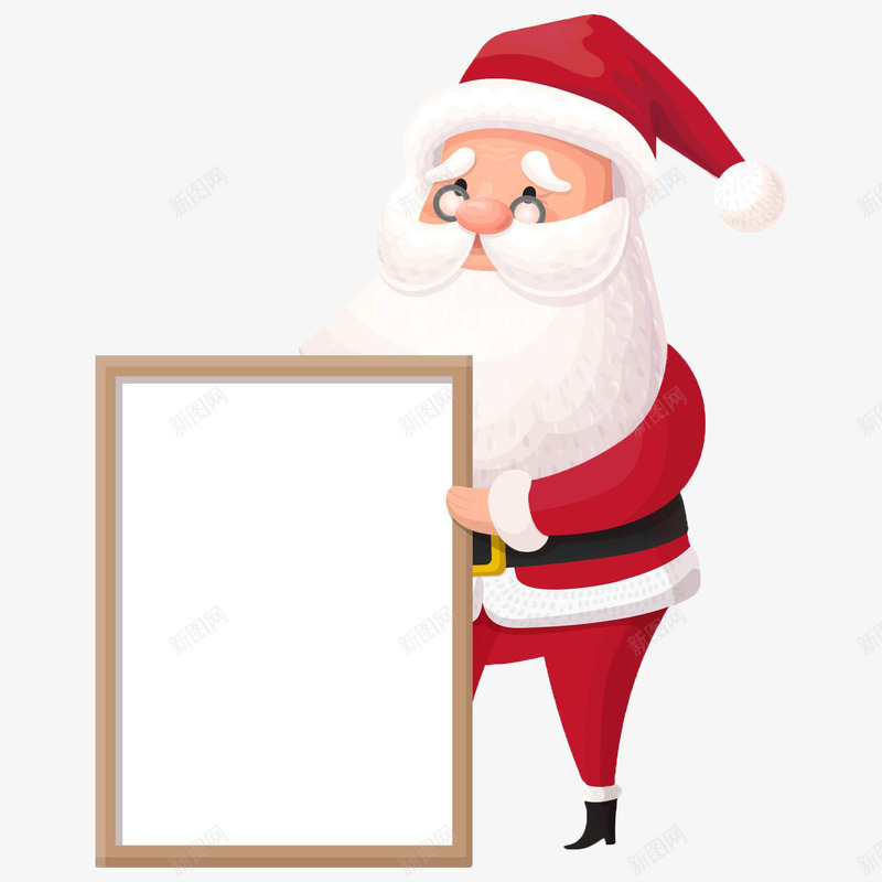 圣诞老人边框节日psd免抠素材_新图网 https://ixintu.com 圣诞 圣诞老人 节日 边框