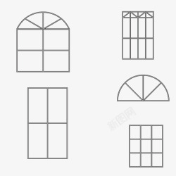 简易窗户边框矢量图素材