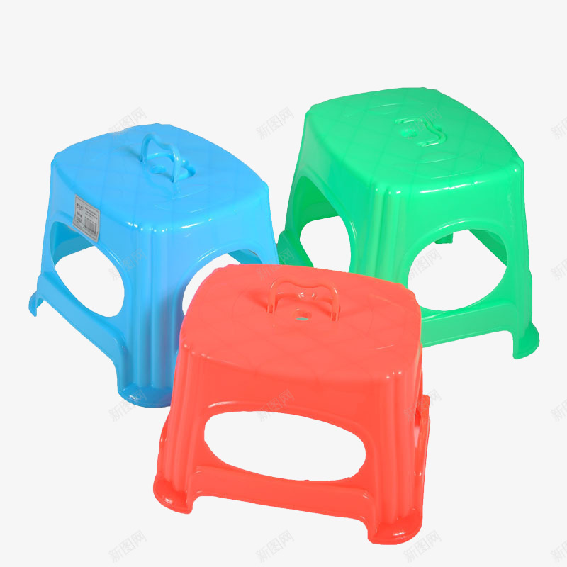 儿童凳子png免抠素材_新图网 https://ixintu.com 塑料 彩色 简易凳子