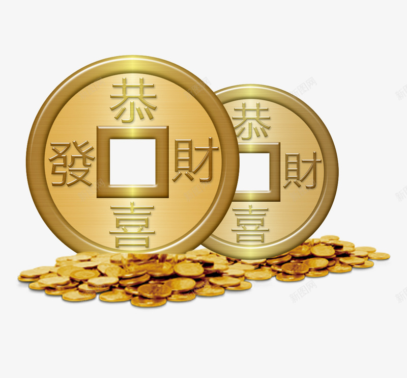 黄色简约钱币装饰图案psd免抠素材_新图网 https://ixintu.com 免抠PNG 简约 装饰图案 钱币 黄色