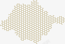 蜂巢形状合成科技感蜂巢形状效果高清图片