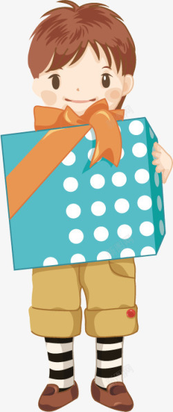 儿童抱着礼物盒儿童节礼物矢量图高清图片