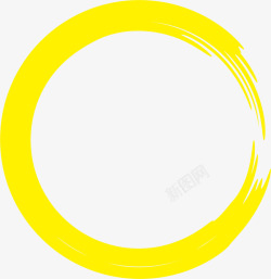 黄色圆圈虚线圆素材