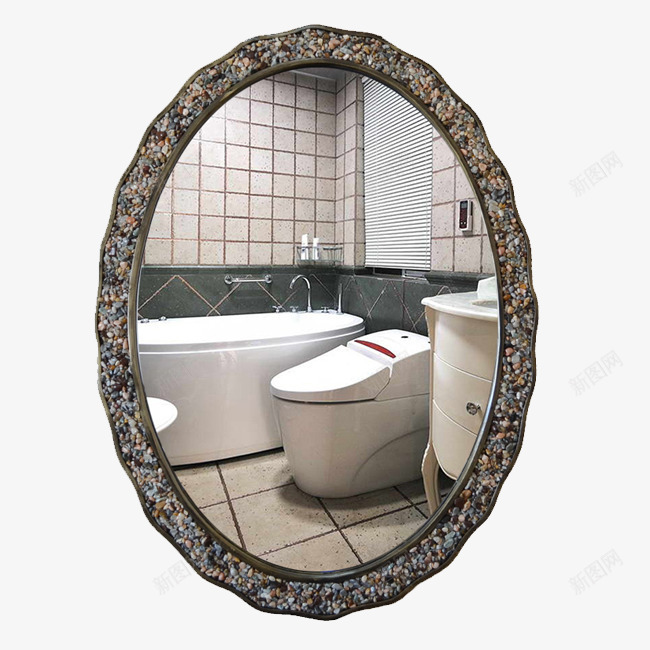 创意复古浴室镜子png免抠素材_新图网 https://ixintu.com 古代镜子 古典镜子 地中海风格 复古 浴室镜 浴室镜子 照镜子 石头装饰 装饰镜 镜子里的人