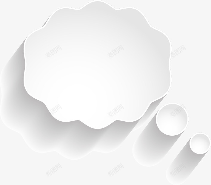白色云朵对话框png免抠素材_新图网 https://ixintu.com 云朵 对话框 白色