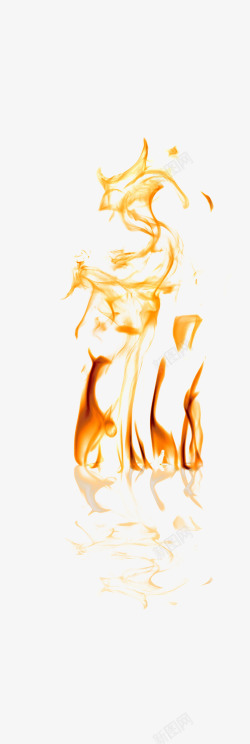 熊熊燃烧的火焰形状各异的金黄色火苗高清图片