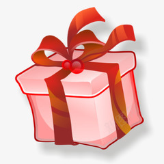 红色礼物盒子卡通图标png_新图网 https://ixintu.com 卡通 图标 盒子 礼物 红色