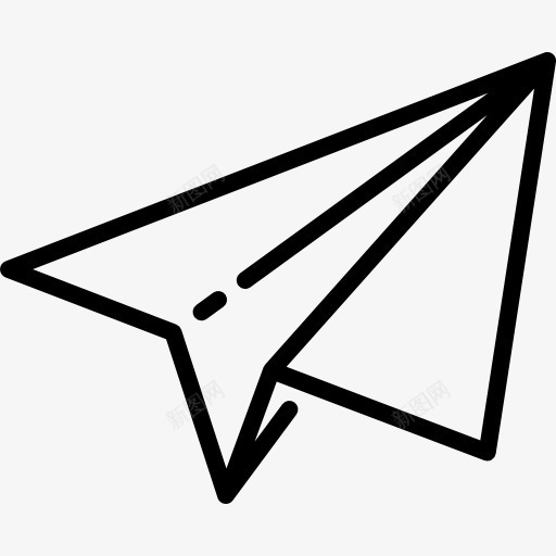 纸飞机图标png_新图网 https://ixintu.com 休闲 动物 发送 学校 折纸 童年 纸飞机图案 黑白纸飞机