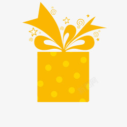黄色礼物盒子素材