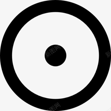 圆轮廓的中心点图标图标