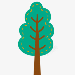 绿树装饰手绘卡通绿树装饰高清图片