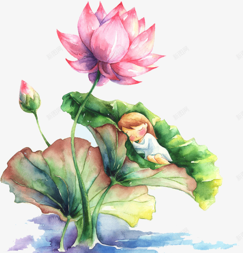 创意合成油墨油画合成荷花png免抠素材_新图网 https://ixintu.com 创意 合成 油墨 油画 荷花