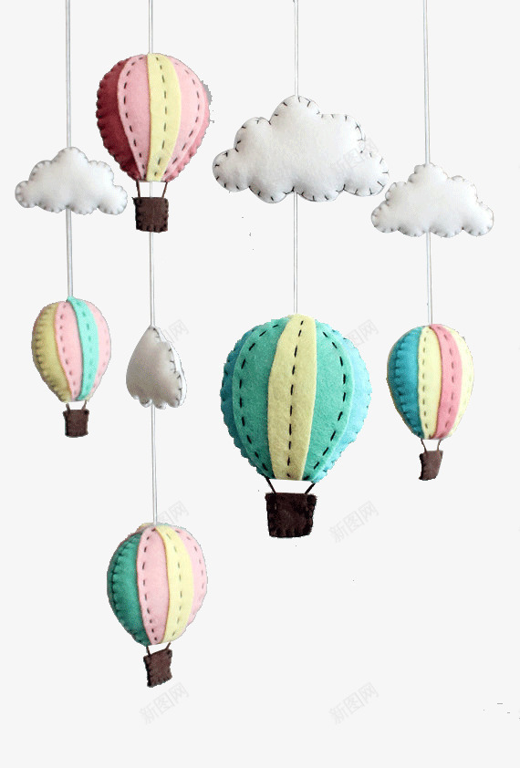 卡通云彩热气球png免抠素材_新图网 https://ixintu.com 云朵 创意云朵 热气球 装饰图案