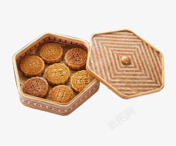 木质盖子传统风格木质月饼专属礼盒盖子装高清图片