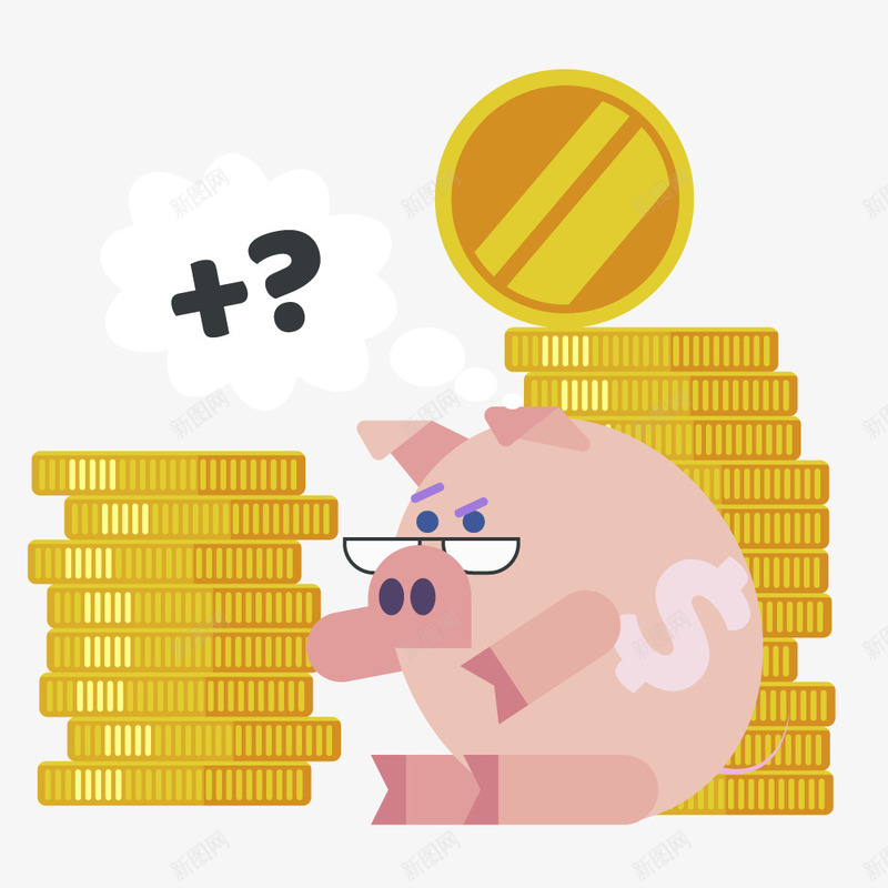 商务金钱卡通理财图标矢量图ai_新图网 https://ixintu.com 企业 卡通 商业 商务 图标 存钱 理财 货币 金融 金钱 钱币 矢量图