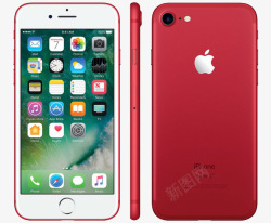 红色苹果7手机素材