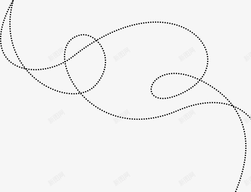 黑色虚线曲线png免抠素材_新图网 https://ixintu.com 交织线条 弧形 扭曲纹理 线条 虚线 装饰图案 黑色曲线