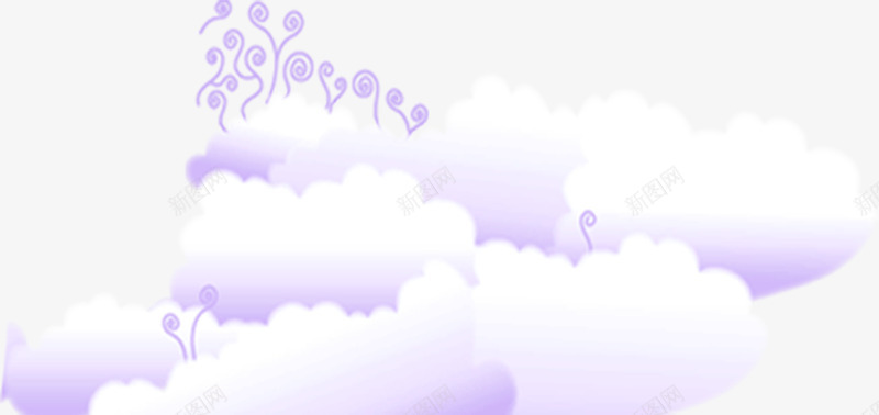 卡通紫色云朵云彩漂浮装饰png免抠素材_新图网 https://ixintu.com 云彩 云朵 卡通 漂浮 紫色 装饰
