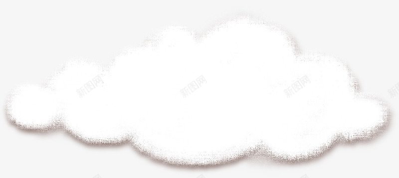 手绘创意白色的云朵png免抠素材_新图网 https://ixintu.com 云朵 创意 白色