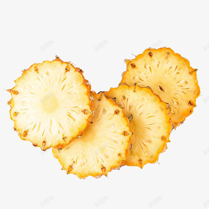 切片的菠萝肉png免抠素材_新图网 https://ixintu.com 健康的 切片的 新鲜的 未削皮 菠萝肉