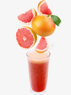 粉红果汁西柚汁高清图片